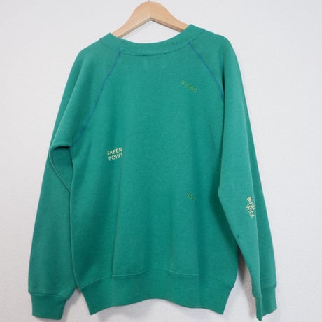 80s-90s Embroidery Sweat/GREEN