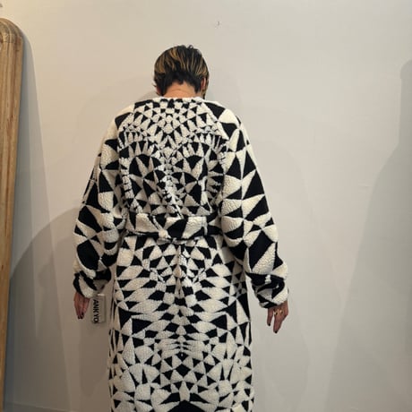 GOWN COAT BLACK×WHITE