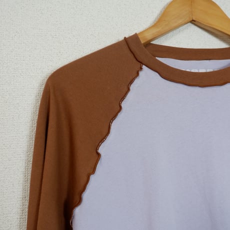 ORIGINAL RAGLAN LS TEE / BROWN×PURPLE