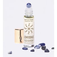 CONFIDENCE ROLL-ON - ESSENTIAL OIL AROMATHERAPY W/ SODALITE CRYSTALS