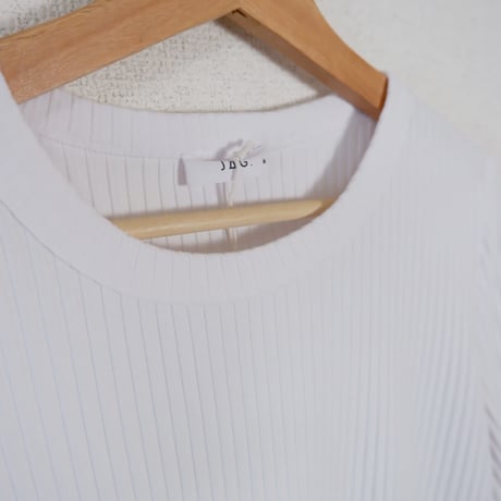 RIB T-SHIRTS/WHITE