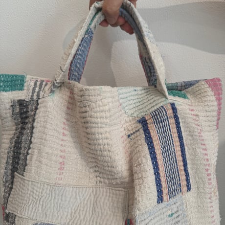 Kantha Short Handle tote　A