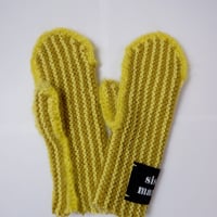 Mohair Knit Glove/yellow