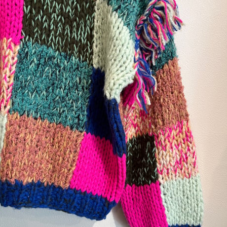 colorful fringe knit