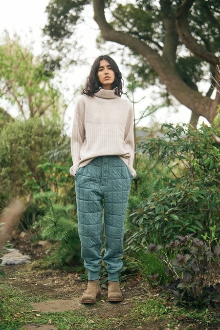 QUILT JACQUARD PANTS BLACK | sister market.