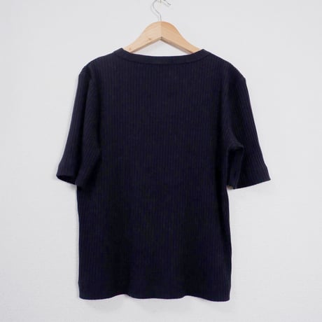 RIB T-SHIRTS/BLACK