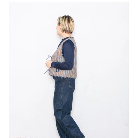 STRIPED QUILTED VEST
