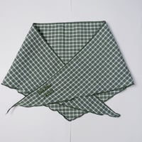 CHECK BANDANA SCARF/GREEN