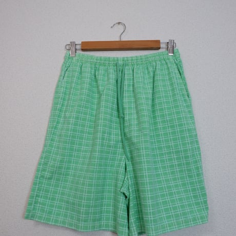 CHECK SHORTS GREEN