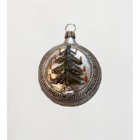 Christmas Ornament / Fir Tree and Flowers