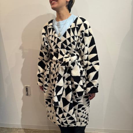 GOWN COAT BLACK×WHITE