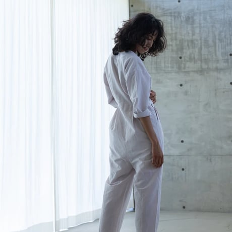 Cotton linen jump suit