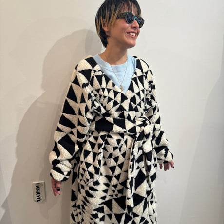 GOWN COAT BLACK×WHITE