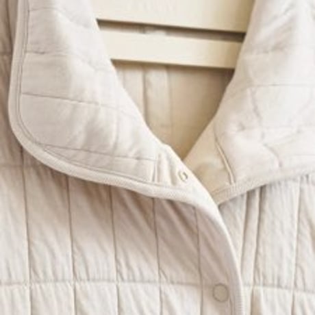 QUILT JACQUARD COAT LIGHT GRAY