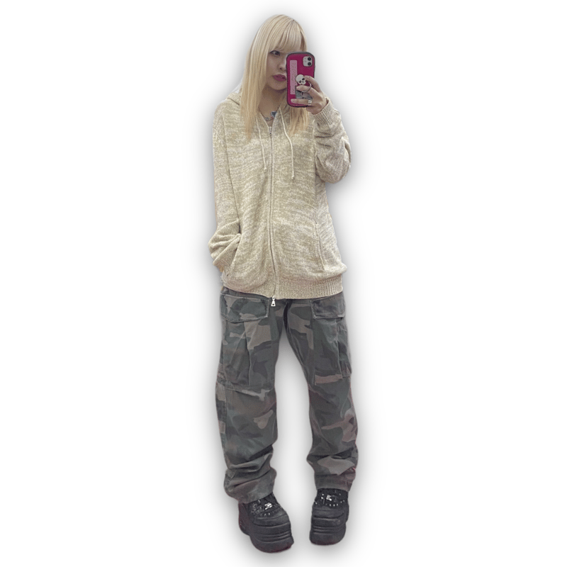 KATHARINE HAMNETT LONDON ジップアップニットパーカー KATHARINE HAMNETT LONDON ジップアップニットパーカー