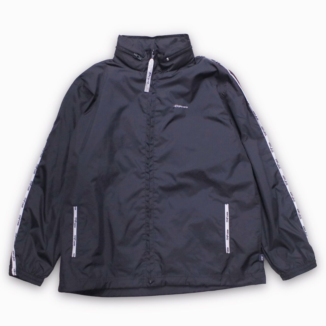 PIKO ピコ 90sナイロンジャケットジャージセットアップ　ブラック PIKO ナイロンジャージセットアップ | サントニブンノイチ原宿店