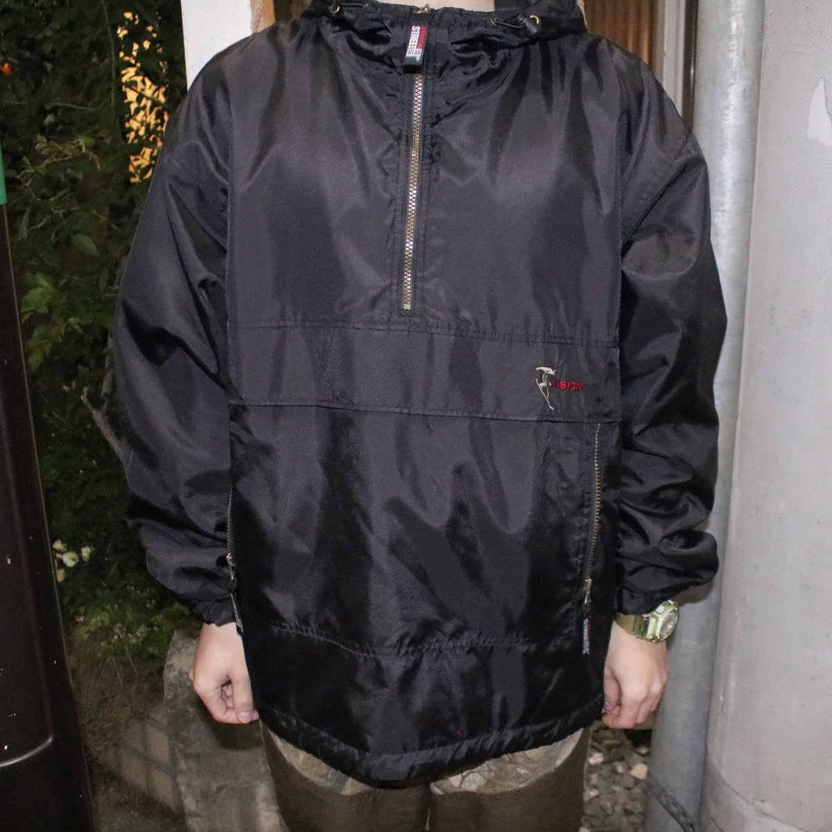 vision street 裏フリースナイロンアノラックパーカー | サント