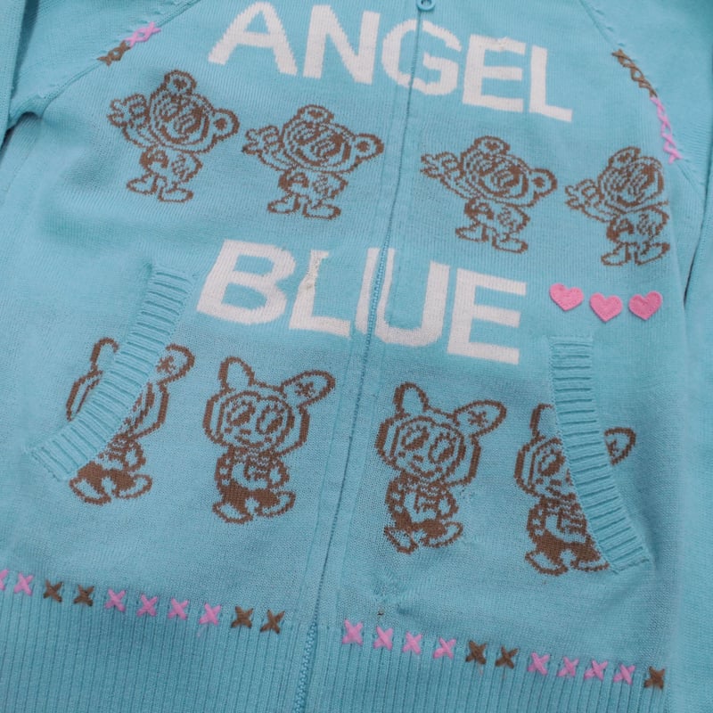 angel blue ナカムラくん&田中さんデザインジップアップニットパーカー 