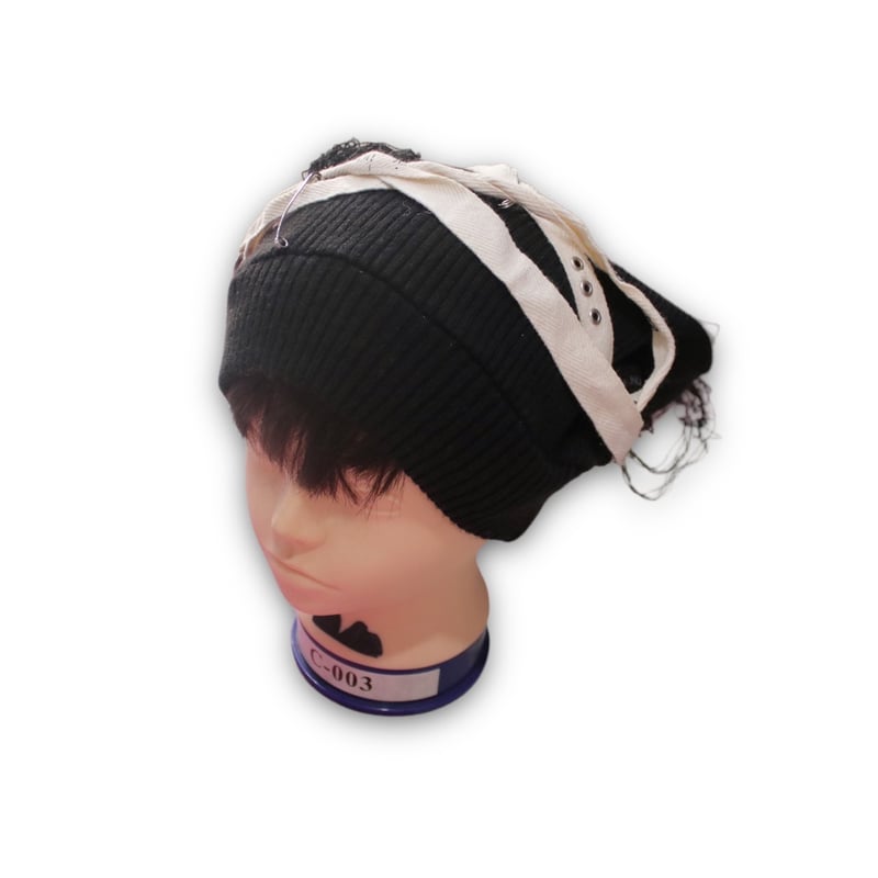 h.naoto ボロバンテージデザイン猫耳ニット帽 | サントニブンノイチ原宿店