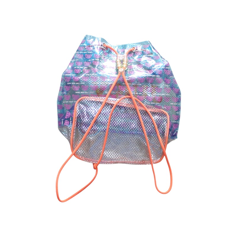 専用 ANGEL 透明バッグ ホワイト 紫 青 専用 ANGEL 透明バッグ