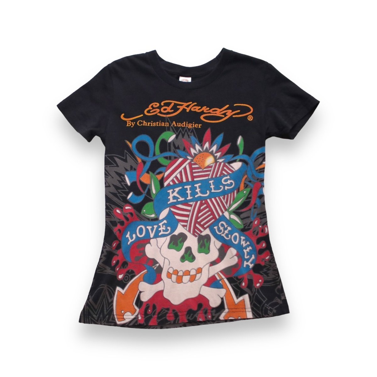 ぴ*)様 Ed Hardy 半袖Tシャツ スカルデザイン Ed Hardy エドハーディー ed hardy Tシャツ スカルtシャツ
