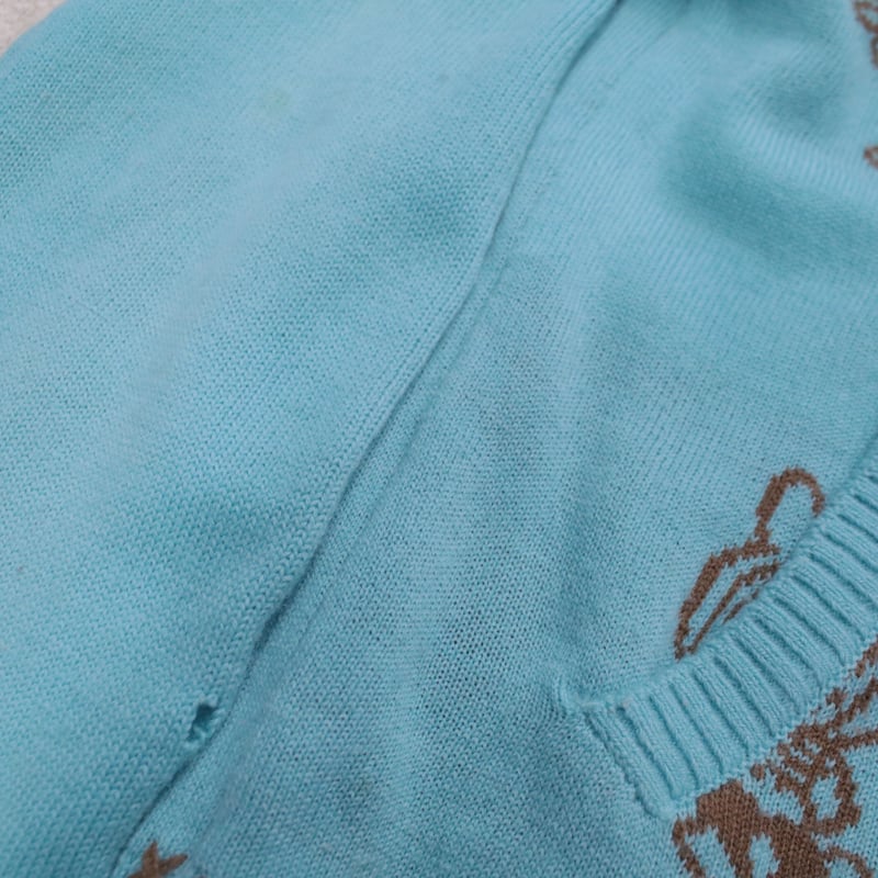 劇レア⭐ANGEL BLUE 150田中さん フード付きニットカウチンジャケット