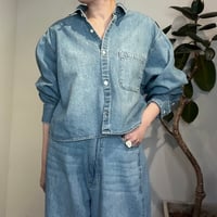 【QTUME】クロップドシャツジャケット　［612-25000］