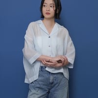 【CYAN tokyo】オープンカラーシアーシャツ［601477］