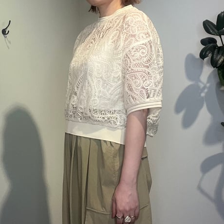 【Mylanka】ペイズリー刺繍ブラウス　［M11208］