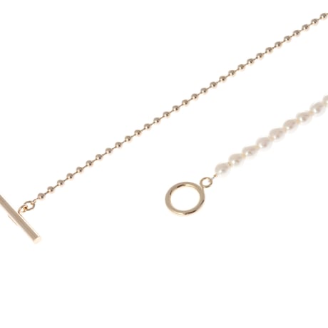 【Sea'ds Mara】Pearl ball chain necklace[R22A3-81]