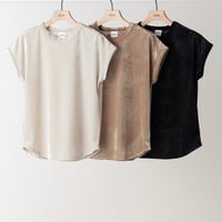 【YENN】VELVET SHORT SLV TEE [Y263-82088]