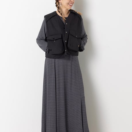 【YENN】JERSEY FLARE DRESS [Y263-52084]
