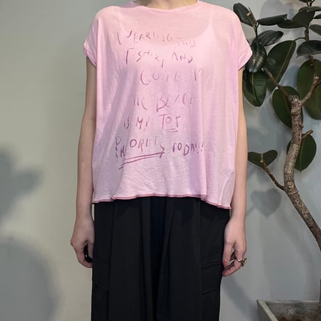 【PRIORITY】フレンチスリーブロゴTee《P61040 HW》
