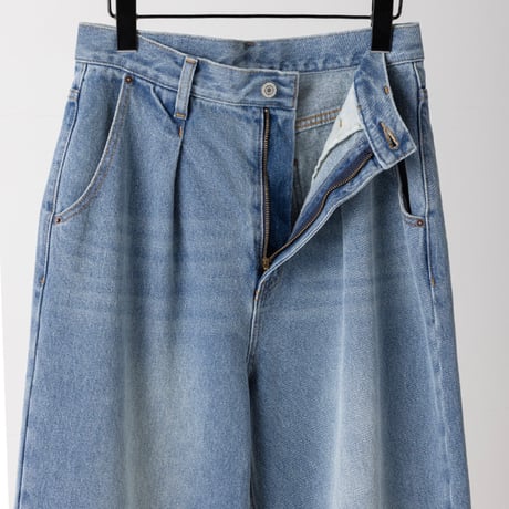 【YENN】LACE HEM TUCK DENIM [Y263-31097]