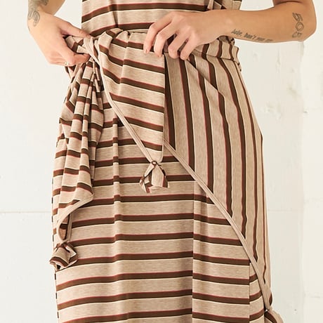 【YENN】STRIPED JERSEY SCARF [Y262-01048]