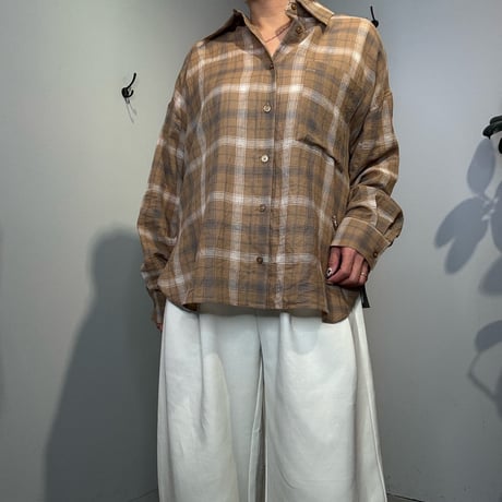 【PRIORITY】 シアーチェックシャツ《P61132 BF》