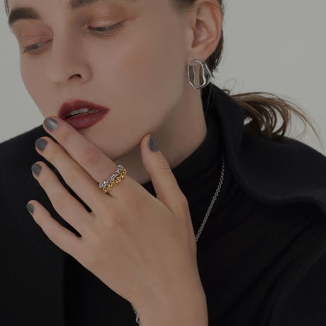 【Sea'ds Mara】Strain mantel earring [25A4-69E]
