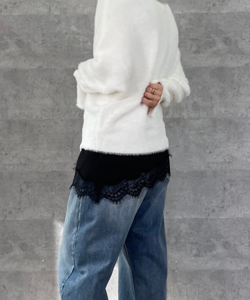 ❤️送料無料❤️【Anna Kerry】レースヘムアシンメトリーキャミソール