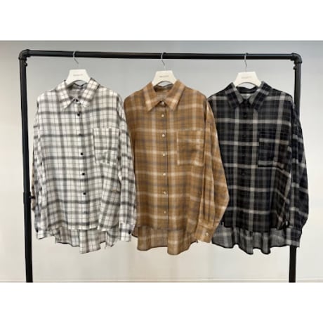 【PRIORITY】 シアーチェックシャツ《P61132 BF》