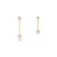 【Sea'ds Mara】Pearl×Curve Pipe Earrings [R15AE3-15E]