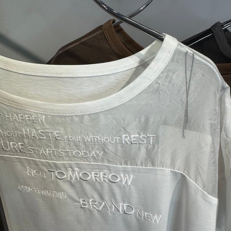 【LUGIVa】オーガンジー刺繍Ｔシャツ［202680］