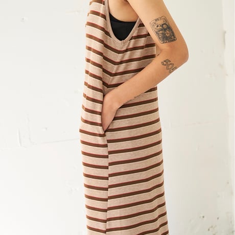【YENN】STRIPE JERSEY DRESS [Y262-51049]