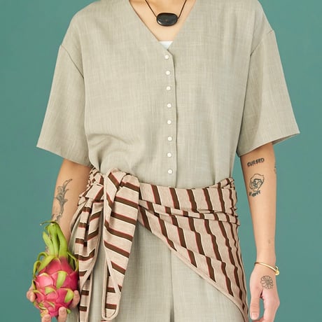 【YENN】STRIPED JERSEY SCARF [Y262-01048]