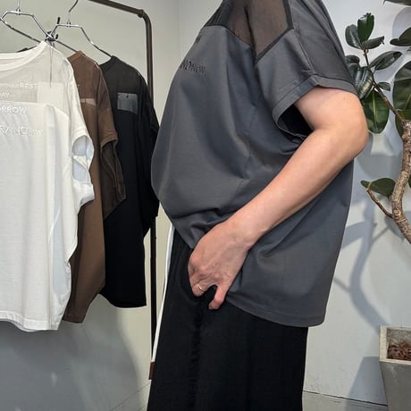 【LUGIVa】オーガンジー刺繍Ｔシャツ［202680］