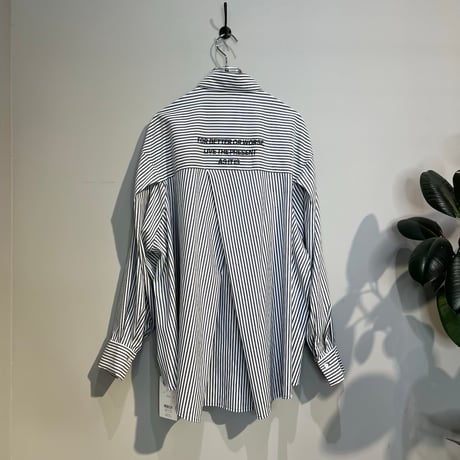 【NUS】バックタックストライプフレアシャツ［632-35007］
