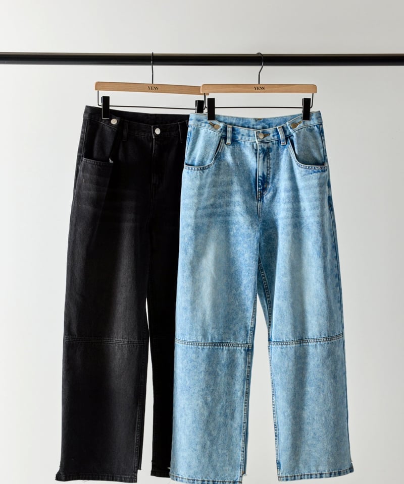 YENN】TUCK BELT DENIM PT [Y262-31064] | cavabien