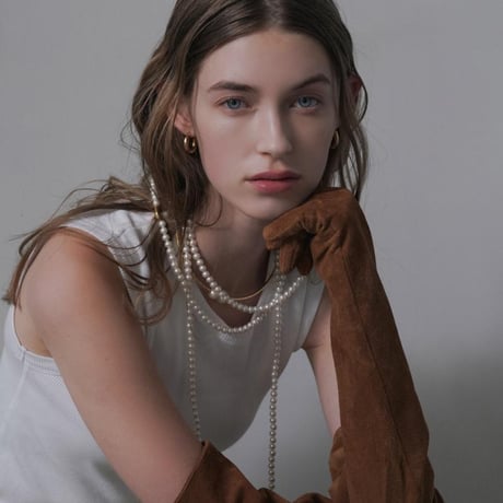 【Sea'ds Mara】Drop motif pearl long necklace[24A4-70]