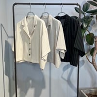 【Mylanka】ショート丈ストライプシャツ［M11209］