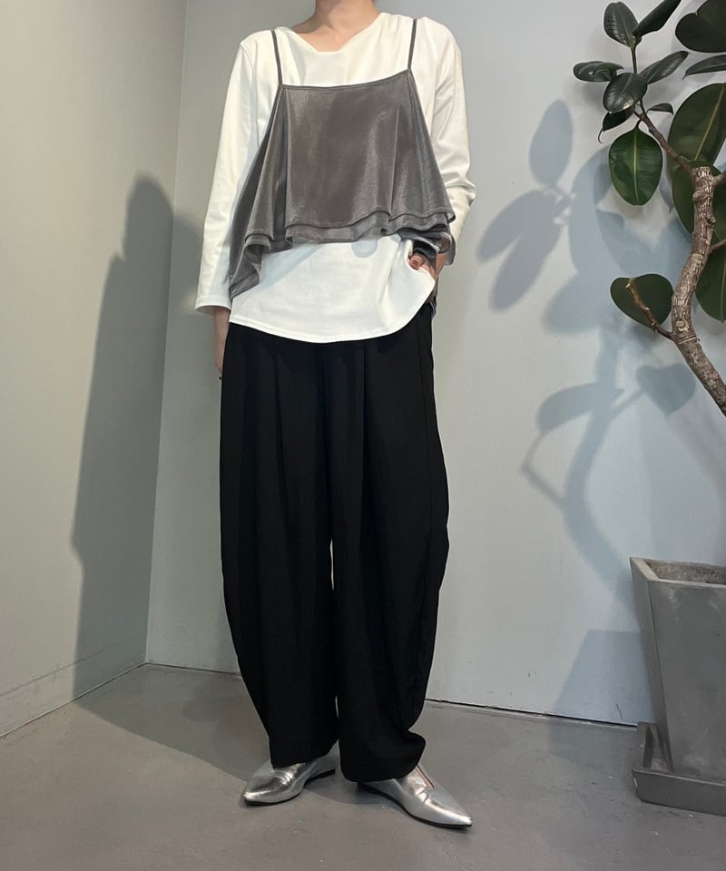 本日価格⭐︎ Anna Kerry  アンナケリー　メッシュベロアキャミソール Anna kerry】アンナケリー メッシュベロアキャミソール | fpserizawa