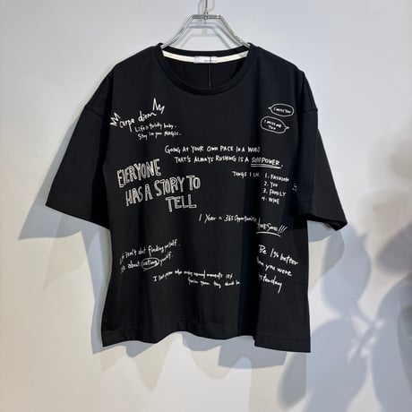 【BEATRICE】メッセージプリントコットン天竺Tシャツ　［E80214］